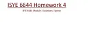 ISYE 6644| Homework 4|ISYE 6644 Homework 4 ISYE-6644 Module 3 Solutions| Spring|Updated