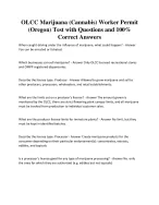 OLCC Marijuana (Cannabis) Worker Permit (Oregon) Test with Questions ...