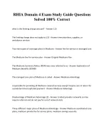 RHIA Domain 4 Exam Study Guide Questions Solved 100% Correct