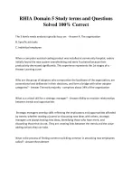 RHIA Domain 5 Study terms and Questions Solved 100% Correct