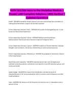 HLTH 501/201 intro to the Discipline Module 1 Vocab| with Complete Solutions 100% Verified |