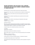 WILKES UNIVERSITY NSG 526 EXAM 3 2024  VERIFIED QUESTIONS AND DETAILED CORRECT ANSWERS GRADED A+