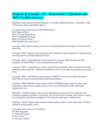 Property & Casualty - PA – Homeowners || Questions and 100% Verified Answers.