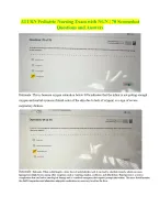 Verified ATI RN Pediatric Nursing Proctored Exam 2023/2026 with NGN: 70 Screenshot Questions & Answers | Latest ATI RN Pediatrics Exam