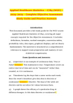 Applied Healthcare Statistics – C784 (WGU) – 2024–2025 – Complete Objective Assessment Study Guide