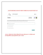 ATI RN Pharmacology Exam with NGN 2023-2025 All 70 Screenshot Questions and ATI Approved Answers