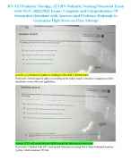 ATI RN Pediatric Nursing Proctored Exam 2023/2026 With NGN 70 Questions & Answers