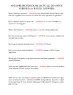 APEA PREDICTOR EXAM (ACTUAL) 2024 WITH  VERIFIED A+ RATED  ANSWERS