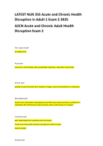 LATEST NUR 355 Acute and Chronic Health Disruption in Adult 1 Exam 2 2025 AZCN Acute and Chronic
