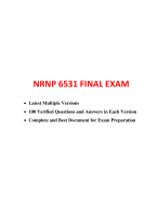 NRNP 6531 FINAL EXAM  Latest Multiple Versions  100 Verified Questions and Answers