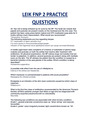 LEIK FNP 2 EXAM PPRACTICE QUESTIONS AND ANSWERS NEW GUIDE RATED A+ |100% VERIFIED.