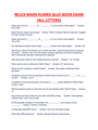 NCLEX MARK KLIMEK BLUE BOOK EXAM (ALL LETTERS) COMPLETE GUIDE WITH VERIFIED ANSWERS.