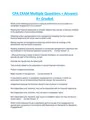 CPA EXAM Multiple Questions + Answers A+ Graded.