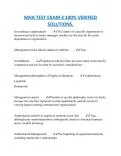 MHA TEST EXAM 3 100% VERIFIED  SOLUTIONS.