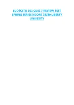 LUO|CSTU 101 QUIZ 7 REVIEW TEST  SPRING SERIES|SCORE 78/80 LIBERTY  UNIVESITY