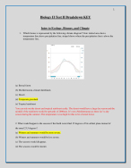 SI BIO 1404 (breakdown Key) Exam Test II Latest Solutions TEXAS UNIVERSITY.