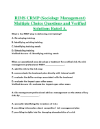 RIMS CRMP (Sociology Management) Multiple Choice Questions and Verified  Solutions Rated A.