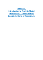 ISYE 6501   Introduction to Analytic Model  Homework 2 Latest Updated  Georgia Institute