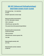 NR 507 (Advanced Pathophysiology)  MIDTERM EXAM STUDY GUIDE