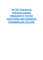 NR 507 (Advanced  Pathophysiology) FREQUENTLY TESTED  QUESTIONS AND ANSWERS  CHAMBERLAIN COLLEGE