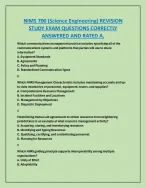 NIMS 700 (Science Engineering) REVISION  STUDY EXAM QUESTIONS CORRECTLY  ANSWERED AND RATED A.