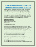 LEIK FNP PRACTICE EXAM QUESTIONS  AND ANSWERS RATED AND ACCURATE.