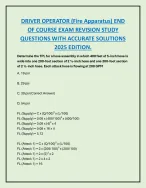 Driver Operator (Fire Apparatus) End of Course Exam – 2025 Edition ...