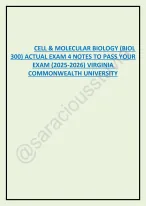 BIOL 300 Cell & Molecular Biology Package Deal | VCU | Complete Notes, Diagrams & Exam-Ready Guides