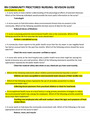 RN COMMUNITY PROCTORED NURSING- REVISION GUIDE ENVIROMENTAL HEALTH