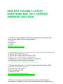 COMPLETE; HESI EXAM/FINAL EXAM 2023-2024 QUESTIONS WITH 100% CORRECT ANSWERS +A GRADE