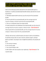 Life and Health Insurance Study Guide Exam Questions and Answers Best Graded A+
