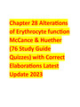 Chapter 28 Alterations of Erythrocyte function McCance & Huether