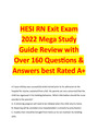 HESI RN Exit Exam 2022 Mega Study Guide Review with Over 160 Questions