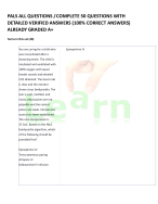 PALS ALL QUESTIONS / COMPLETE 50 QUESTIONS WITH DETAILED VERIFIED ANSWERS (100% CORRECT ANSWERS)
