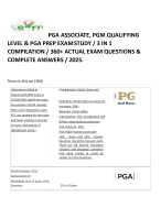 PGA ASSOCIATE, PGM QUALIFYING LEVEL & PGA PREP EXAM STUDY / 3 IN 1 COMPILATION / 360+ ACTUAL EXAM