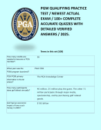PGM QUALIFYING PRACTICE TEST / NEWEST ACTUAL EXAM / 100+ COMPAILED VER