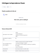 Michigan Jurisprudence Actual Exam, Complete Accurate Quizzes with Detailed, Verified Answers / 202