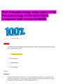 WGU Pathophysiology Study Guide: D236 Pathophysiology EXAM QUESTIONS Completed with Correct ANSWERS