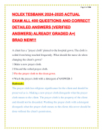 NCLEX TESBANK 2024-2025 ACTUAL EXAM ALL 400 QUESTIONS