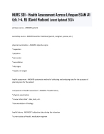 NURS 301 - Health Assessment Across Lifespan EXAM #1 (ch. 1-4, 6) (David Hudson)