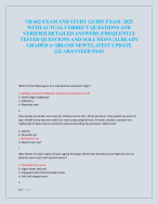 NR 602 EXAM AND STUDY GUIDE EXAM 2025