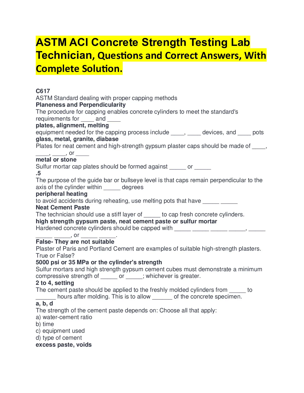 ACI Aggregate Testing Technician - Level 1 - Section 1. to Level 1 ...