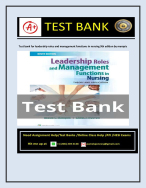 Test bank for leadership roles and management functions in nursing 9th edition by marquis.