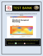 Test Bank for Medical-Surgical Nursing, 7th Edition by Adrianne Dill Linton and Mary Ann Matteson