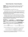 GIZMOS STUDENT  EXPLORATION  :Chemical Equations  latest update 2024