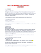 ATI TEAS 7 READING ;QUESTIONS & ANSWERS
