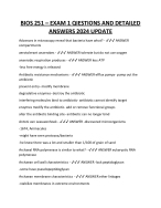 BIOS 251 – EXAM 1 QIESTIONS AND DETAILED ANSWERS 2024 UPDATE