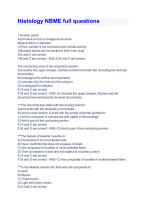 Histology NBME full questions with ans