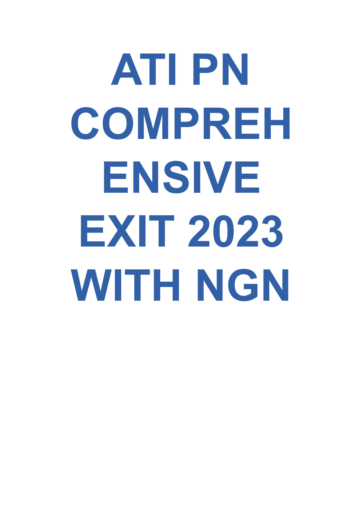 ATI PN  COMPREH ENSIVE  EXIT 2023  WITH NGN