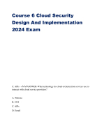 Course 6 Cloud Security  Design And Implementation 2024 Exam  C.